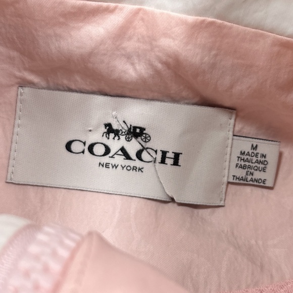 Coach Colorblock Signature Monogram Windbreaker Pink Jacket Womens Medium - Picture 7 of 10